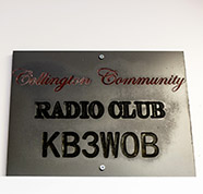 A picture of the Radio Club plaque.