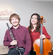 Grad students with instruments
