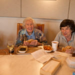 eating lunch