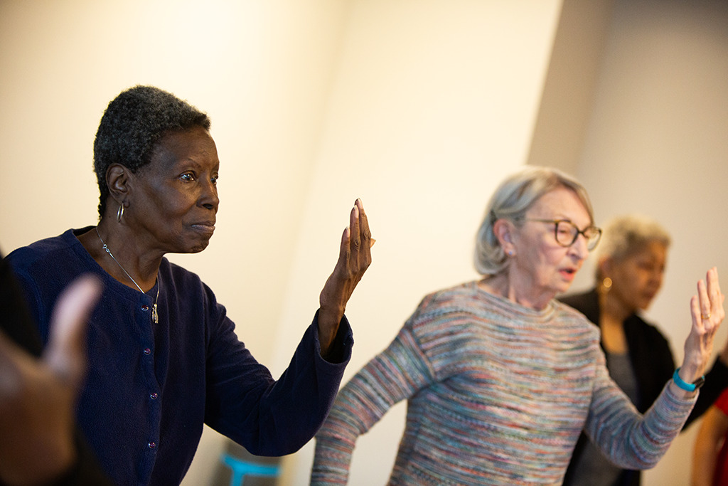 residents practicing tai chi
