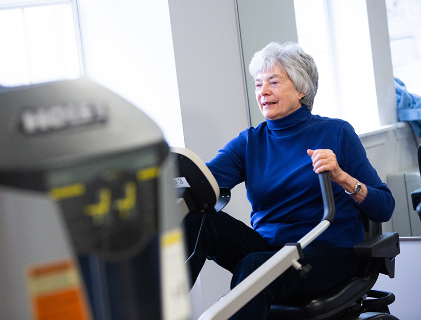 collington resident using fitness equipment