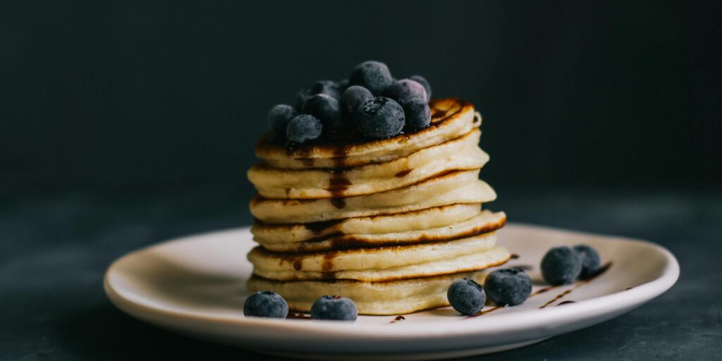 Pancakes with blueberries