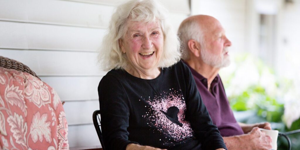 Residents on porch