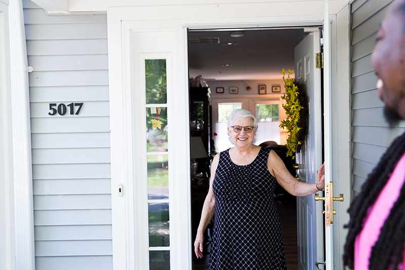 Senior opening her home to visitors