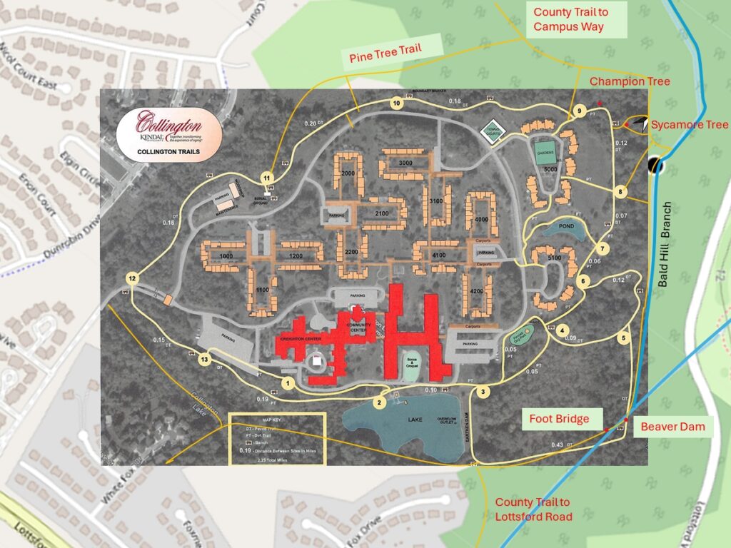 Hiking trails at Collington, senior living in greater Washington DC